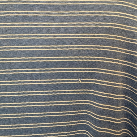 Peter Millar Featherweight 50+SPF fabric light blue stripe golf polo size XL - Picture 4 of 4